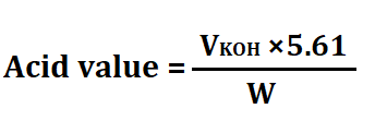 acid value, formula of acid value
